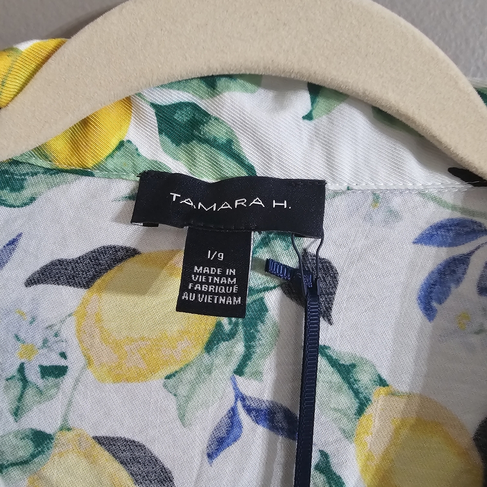 Lemon Print Women's Blouse - Picture 2 of 3